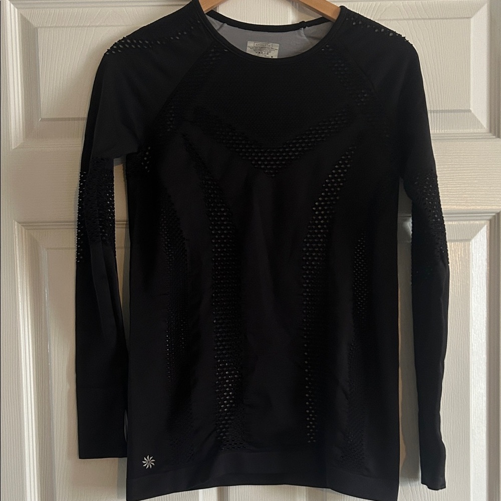 Athleta Black Long Sleeve Top